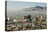 Panoramic view of skyline and downtown El Paso Texas looking toward Juarez, Mexico-null-Stretched Canvas