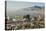 Panoramic view of skyline and downtown El Paso Texas looking toward Juarez, Mexico-null-Stretched Canvas