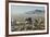 Panoramic view of skyline and downtown El Paso Texas looking toward Juarez, Mexico-null-Framed Photographic Print