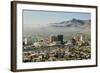 Panoramic view of skyline and downtown El Paso Texas looking toward Juarez, Mexico-null-Framed Photographic Print