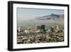 Panoramic view of skyline and downtown El Paso Texas looking toward Juarez, Mexico-null-Framed Photographic Print