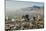 Panoramic view of skyline and downtown El Paso Texas looking toward Juarez, Mexico-null-Mounted Photographic Print