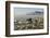 Panoramic view of skyline and downtown El Paso Texas looking toward Juarez, Mexico-null-Framed Photographic Print
