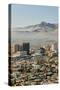 Panoramic view of skyline and downtown El Paso Texas looking toward Juarez, Mexico-null-Stretched Canvas