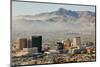 Panoramic view of skyline and downtown El Paso Texas looking toward Juarez, Mexico-null-Mounted Photographic Print