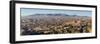 Panoramic view of skyline and downtown of El Paso Texas looking toward Juarez, Mexico-null-Framed Photographic Print