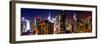 Panoramic View of Skyscrapers of Times Square and 42nd Street at Night-Philippe Hugonnard-Framed Photographic Print