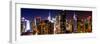 Panoramic View of Skyscrapers of Times Square and 42nd Street at Night-Philippe Hugonnard-Framed Photographic Print