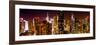 Panoramic View of Skyscrapers of Times Square and 42nd Street at Night-Philippe Hugonnard-Framed Photographic Print