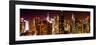 Panoramic View of Skyscrapers of Times Square and 42nd Street at Night-Philippe Hugonnard-Framed Photographic Print