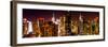 Panoramic View of Skyscrapers of Times Square and 42nd Street at Night-Philippe Hugonnard-Framed Photographic Print