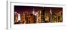 Panoramic View of Skyscrapers of Times Square and 42nd Street at Night-Philippe Hugonnard-Framed Photographic Print