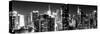 Panoramic View of Skyscrapers of Times Square and 42nd Street at Night-Philippe Hugonnard-Stretched Canvas