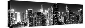 Panoramic View of Skyscrapers of Times Square and 42nd Street at Night-Philippe Hugonnard-Stretched Canvas