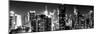 Panoramic View of Skyscrapers of Times Square and 42nd Street at Night-Philippe Hugonnard-Mounted Photographic Print