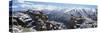 Panoramic View of Snowcapped Mountain Range, Rocky Mountain National Park, Colorado, USA-null-Stretched Canvas