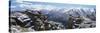 Panoramic View of Snowcapped Mountain Range, Rocky Mountain National Park, Colorado, USA-null-Stretched Canvas