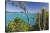 Panoramic View of Spearn Bay from a Hill Overlooking the Quiet Lagoon Visited by Many Sailboats-Roberto Moiola-Stretched Canvas