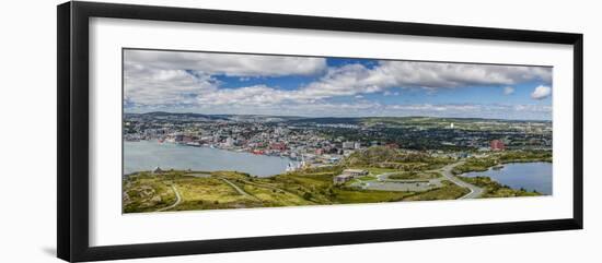 Panoramic View of St. Johns Harbour and Downtown Area, St. John'S, Newfoundland-Michael Nolan-Framed Photographic Print