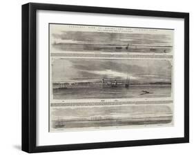 Panoramic View of Sulina, and the Adjacent Coast, HMS Retribution-null-Framed Giclee Print