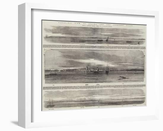 Panoramic View of Sulina, and the Adjacent Coast, HMS Retribution-null-Framed Giclee Print