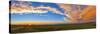 Panoramic View of Sunset at Reesor Ranch, Near Cypress Hills, Alberta, Canda-null-Stretched Canvas