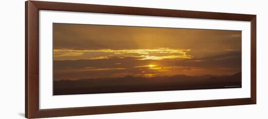 Panoramic View of Sunset Over Mountains in the Namib Rand Private Reserve, Namib Desert, Namibia-Lee Frost-Framed Photographic Print