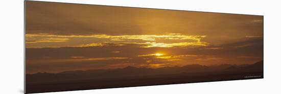 Panoramic View of Sunset Over Mountains in the Namib Rand Private Reserve, Namib Desert, Namibia-Lee Frost-Mounted Photographic Print