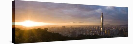 Panoramic View of Taipei 101, Taipei, Taiwan-Michele Falzone-Stretched Canvas