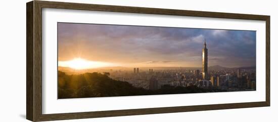 Panoramic View of Taipei 101, Taipei, Taiwan-Michele Falzone-Framed Photographic Print