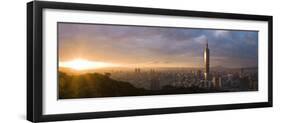 Panoramic View of Taipei 101, Taipei, Taiwan-Michele Falzone-Framed Photographic Print