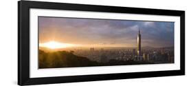 Panoramic View of Taipei 101, Taipei, Taiwan-Michele Falzone-Framed Photographic Print