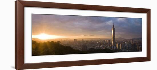 Panoramic View of Taipei 101, Taipei, Taiwan-Michele Falzone-Framed Photographic Print