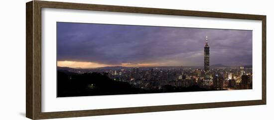 Panoramic View of Taipei 101, Taipei, Taiwan-Michele Falzone-Framed Photographic Print