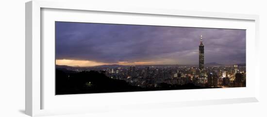 Panoramic View of Taipei 101, Taipei, Taiwan-Michele Falzone-Framed Photographic Print