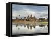 Panoramic View of Temple Ruins, Angkor Wat, Cambodia-Jones-Shimlock-Framed Stretched Canvas