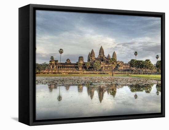 Panoramic View of Temple Ruins, Angkor Wat, Cambodia-Jones-Shimlock-Framed Stretched Canvas