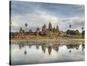 Panoramic View of Temple Ruins, Angkor Wat, Cambodia-Jones-Shimlock-Stretched Canvas