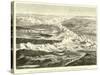 Panoramic View of the Andes Between the Upper Lake of Titicaca and the Lower Lake of Parihuanacocha-Édouard Riou-Stretched Canvas