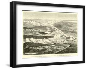 Panoramic View of the Andes Between the Upper Lake of Titicaca and the Lower Lake of Parihuanacocha-Édouard Riou-Framed Giclee Print