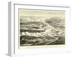 Panoramic View of the Andes Between the Upper Lake of Titicaca and the Lower Lake of Parihuanacocha-Édouard Riou-Framed Giclee Print