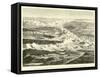 Panoramic View of the Andes Between the Upper Lake of Titicaca and the Lower Lake of Parihuanacocha-Édouard Riou-Framed Stretched Canvas