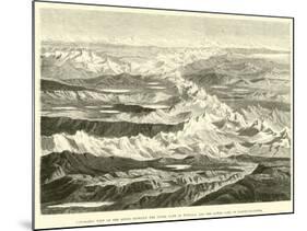 Panoramic View of the Andes Between the Upper Lake of Titicaca and the Lower Lake of Parihuanacocha-Édouard Riou-Mounted Giclee Print