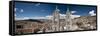 Panoramic View of the Bell Towers at the National Basilica, Quito, Ecuador-Brent Bergherm-Framed Stretched Canvas