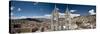 Panoramic View of the Bell Towers at the National Basilica, Quito, Ecuador-Brent Bergherm-Stretched Canvas