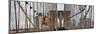 Panoramic View of the Brooklyn Bridge in New York City-Philippe Hugonnard-Mounted Photographic Print