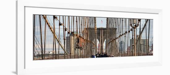 Panoramic View of the Brooklyn Bridge in New York City-Philippe Hugonnard-Framed Photographic Print