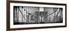 Panoramic View of the Brooklyn Bridge in New York-Philippe Hugonnard-Framed Photographic Print