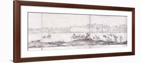 Panoramic View of the City of Benares, 1827-John Dalrymple-Framed Premium Giclee Print