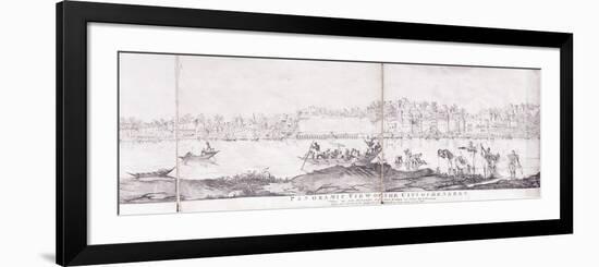 Panoramic View of the City of Benares, 1827-John Dalrymple-Framed Premium Giclee Print